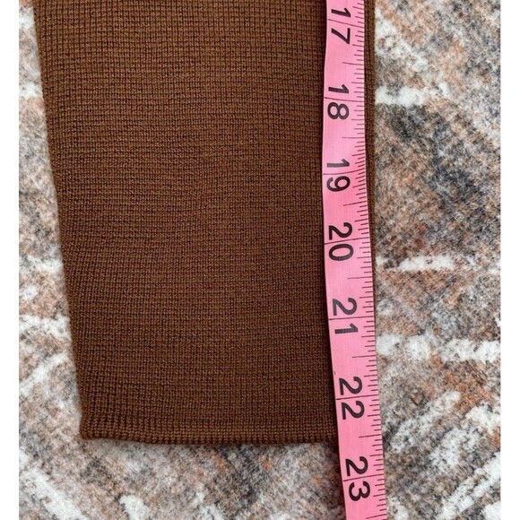 Talbots 100% Merino Wool Brown Knit Sweater Jacket Blazer Sz Small Petite Preppy - Picture 14 of 16